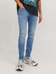 JACK & JONES Blue Liam Skinny Fit Jeans - Image 1 of 6