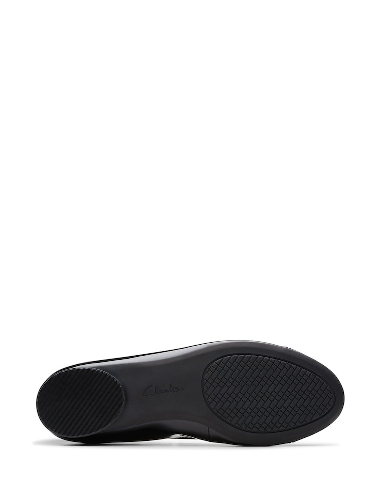 Clarks Black Wide Fit (E) Patent Leather Loreleigh Ballerina Shoes - Image 7 of 7