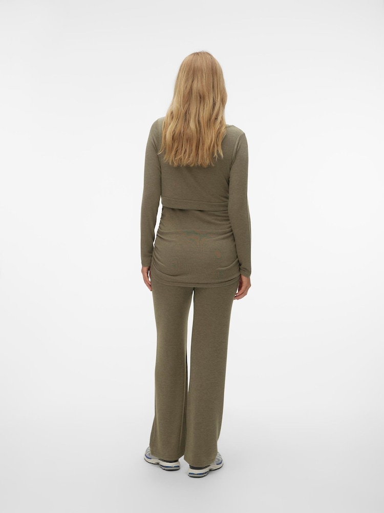 Mamalicious Green Maternity Lightweight Knitted Jumper With Nursing Function - Image 2 of 6