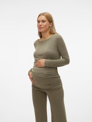 Mamalicious Green Maternity Lightweight Knitted Jumper With Nursing Function - Image 3 of 6