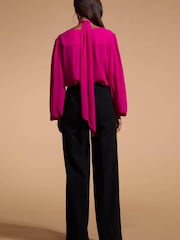 Dancing Leopard Lyma Multi-Way Tie Neck Brown Top - Image 2 of 4