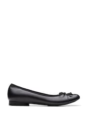 Clarks Black Wide Fit (E) Leather Loreleigh Rae Shoes - Image 1 of 8