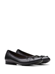 Clarks Black Wide Fit (E) Leather Loreleigh Rae Shoes - Image 4 of 8