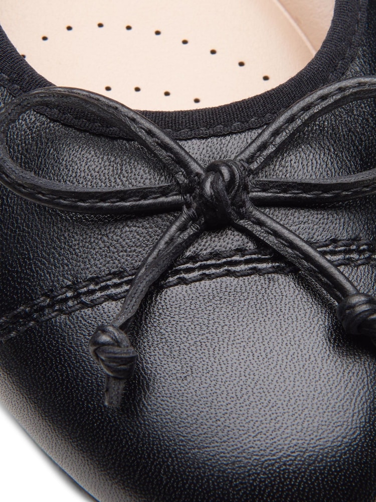 Clarks Black Wide Fit (E) Leather Loreleigh Rae Shoes - Image 8 of 8