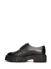 Clarks Black Leather Chrome Page Walk Shoes - Image 2 of 7