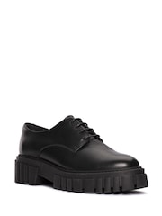 Clarks Black Leather Chrome Page Walk Shoes - Image 3 of 7