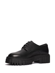 Clarks Black Leather Chrome Page Walk Shoes - Image 4 of 7