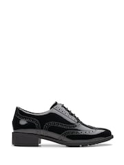 Clarks Black Patent Havisham Oak Shoes - Image 1 of 7
