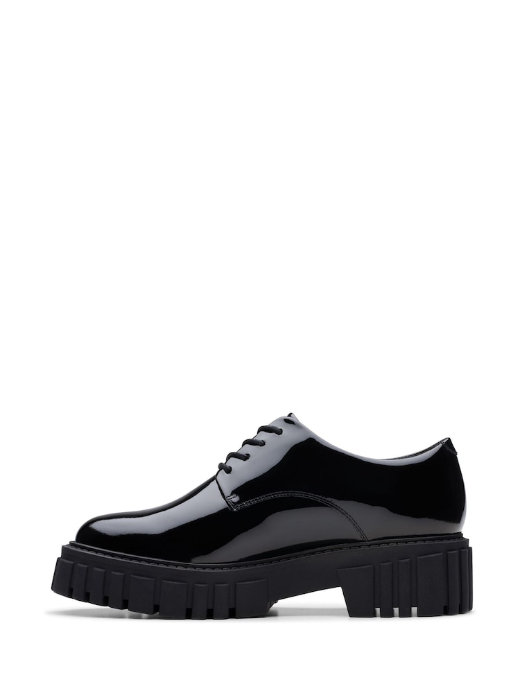 Clarks Dark Black Patent Page Walk Shoes - Image 2 of 6