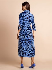 Dancing Leopard Alva Animal Midi Shirt Dress - Image 2 of 4