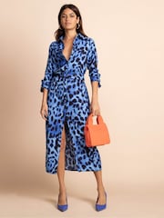 Dancing Leopard Alva Animal Midi Shirt Dress - Image 4 of 4