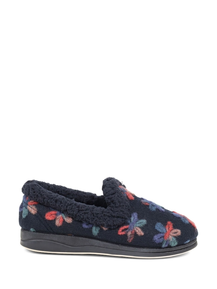 Pavers Blue Pavers Blue Fleece Lined Slippers - Image 1 of 5