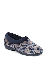 Pavers Blue Floral Slippers - Image 2 of 5