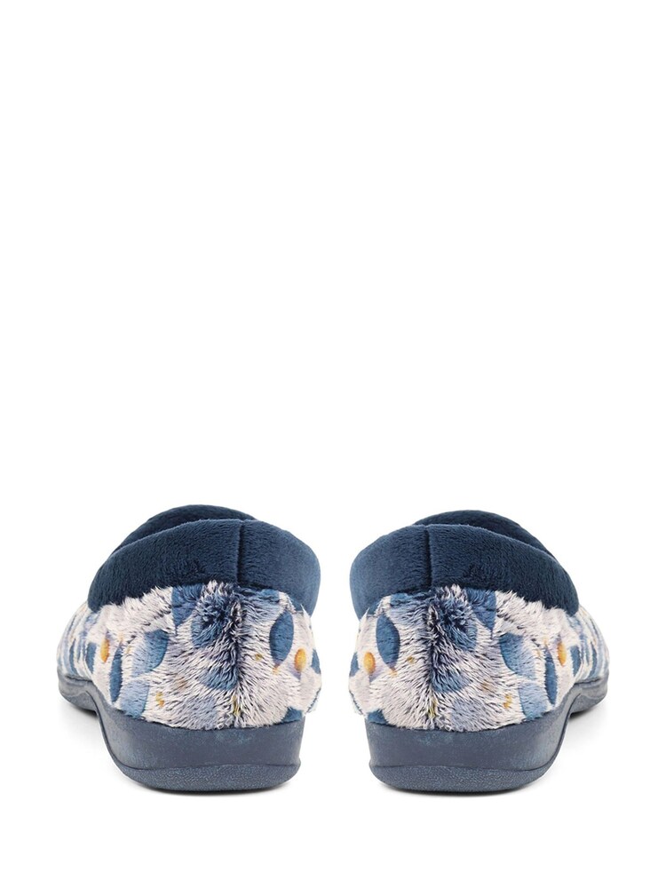 Pavers Blue Floral Slippers - Image 3 of 5