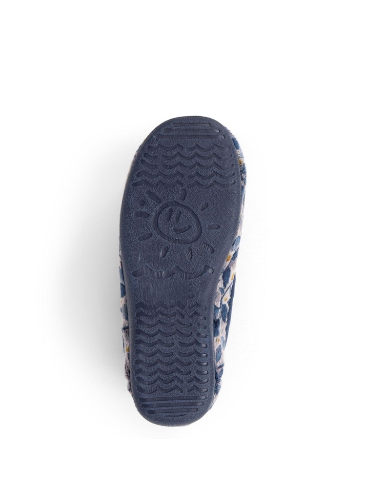 Pavers Blue Floral Slippers - Image 5 of 5