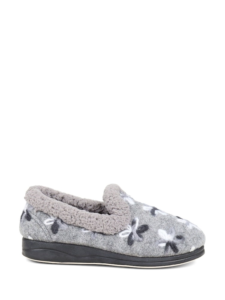 Grau - Pavers Hausschuhe mit Fleece-Futter, Blau - Bild 1 von 5 Grau - Pavers Hausschuhe mit Fleece-Futter, Blau - Bild 1 von 5