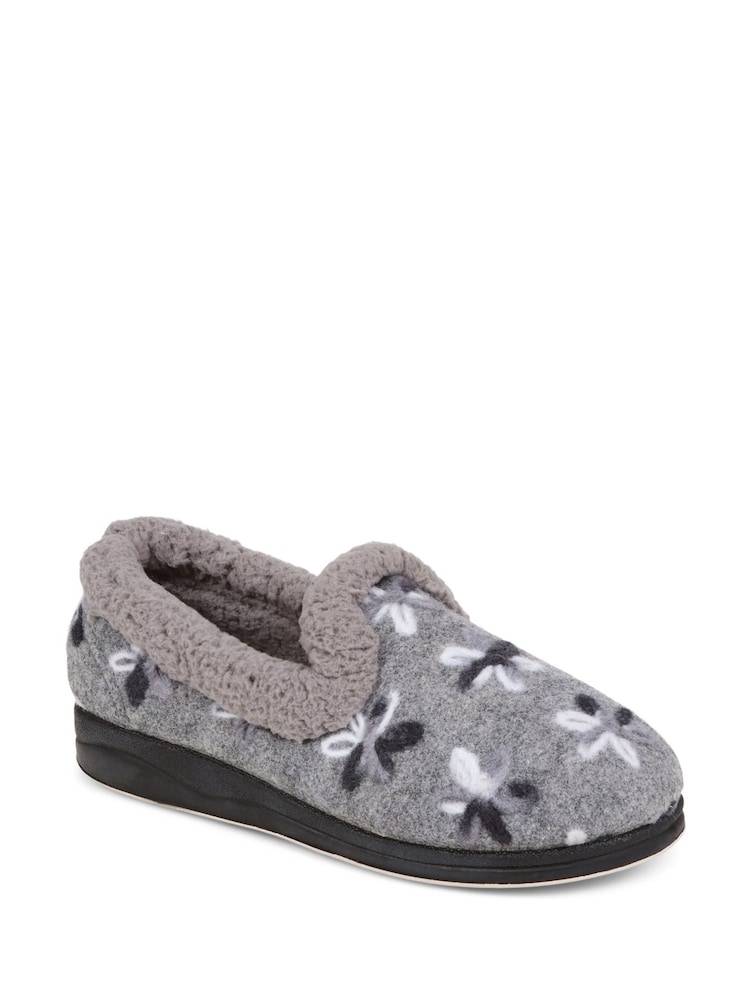 Grau - Pavers Hausschuhe mit Fleece-Futter, Blau - Bild 2 von 5 Grau - Pavers Hausschuhe mit Fleece-Futter, Blau - Bild 2 von 5
