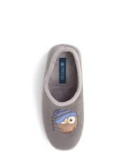 Pavers Grey Ladies Slippers - Image 4 of 5
