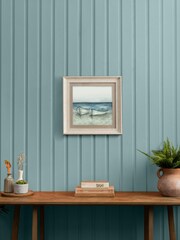 Voyage Maison Ashore Indigo Framed Print - Image 1 of 2