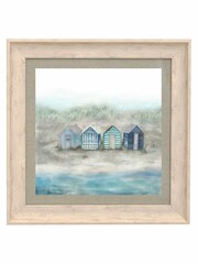 Voyage Maison Beach Huts Indigo Framed Print - Image 2 of 2