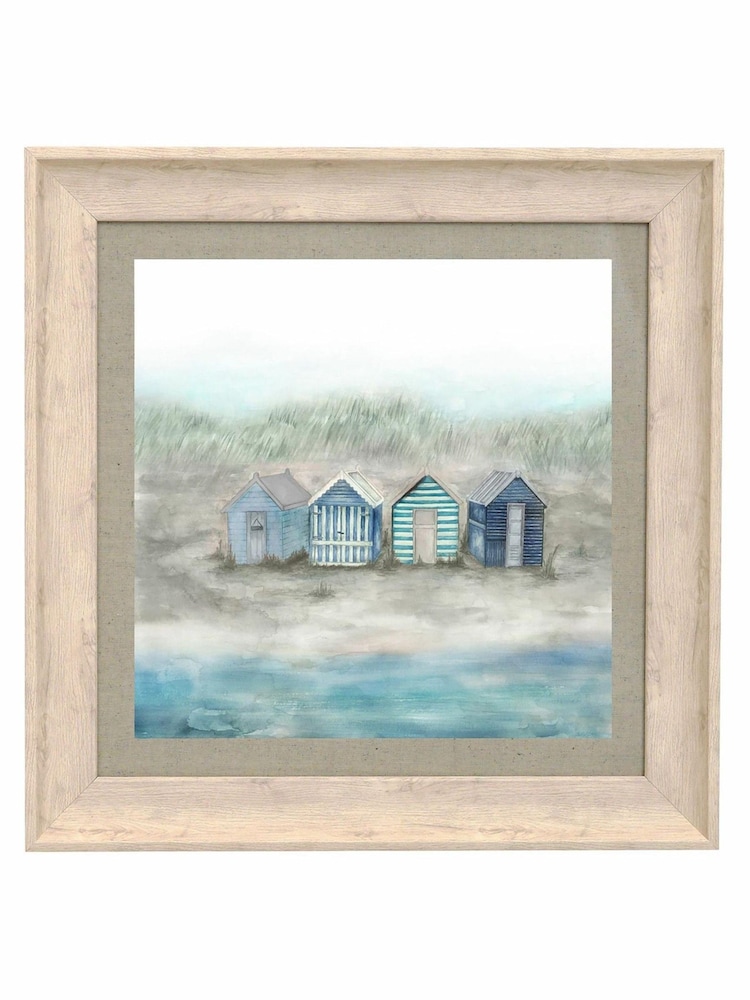 Voyage Maison Beach Huts Indigo Framed Print - Image 2 of 2