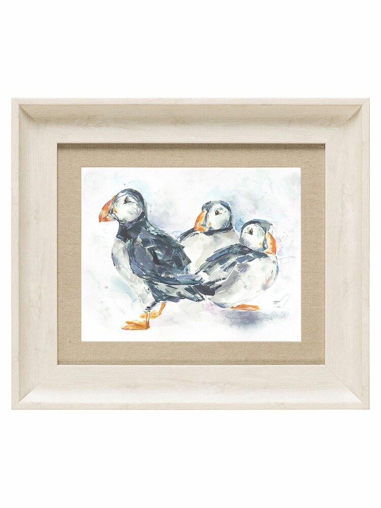 Voyage Maison Birch Puffins Framed Print - Image 2 of 2 Voyage Maison Birch Puffins Framed Print - Image 2 of 2