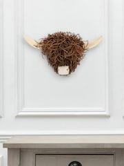 Voyage Maison Highland Cow Willow Wooden Sculpture - Image 2 of 2