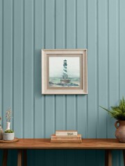 Voyage Maison Lighthouse Indigo Framed Print - Image 1 of 2