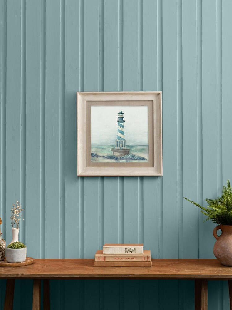 Voyage Maison Lighthouse Indigo Framed Print - Image 1 of 2 Voyage Maison Lighthouse Indigo Framed Print - Image 1 of 2