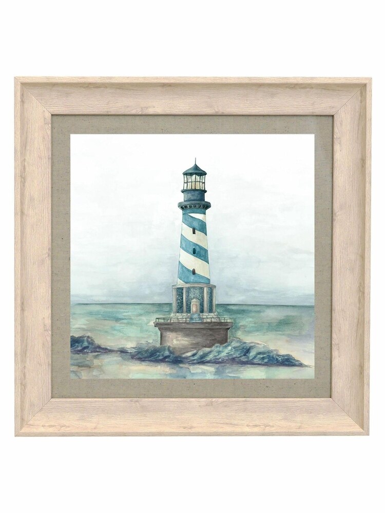 Voyage Maison Lighthouse Indigo Framed Print - Image 2 of 2