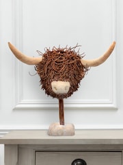 Voyage Maison Highland Cow Willow Wooden Sculpture - Image 2 of 2