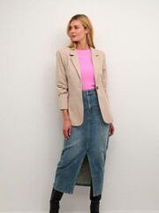 Kaffe Blue Dana Maxi Denim Skirt - Image 3 of 6