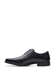 Clarks Black Wide Fit (H) Leather Howard Walk Shoes - Image 2 of 7