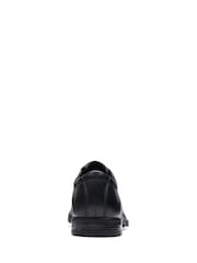 Clarks Black Wide Fit (H) Leather Howard Walk Shoes - Image 6 of 7