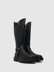 Schuh Dusk Hardware Chunky Knee Black Boots - Image 2 of 4