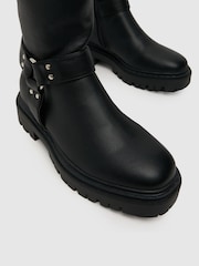 Schuh Dusk Hardware Chunky Knee Black Boots - Image 4 of 4
