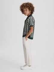 חולצת צווארון קובני סרוגה Reiss וויבס - Image 3 of 6