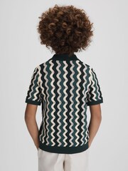 חולצת צווארון קובני סרוגה Reiss וויבס - Image 5 of 6