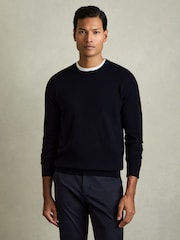 Reiss Navy Merino Mixer 2 Pack Pack of Two Merino Wool Jumpers - Image 2 of 8