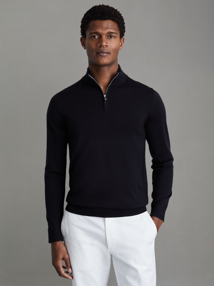 Marineblauw - Reiss Merino Mixer 2 Pack Pack of Two Merino Wool Jumpers - Image 4 of 8