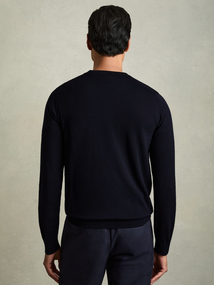 Marineblauw - Reiss Merino Mixer 2 Pack Pack of Two Merino Wool Jumpers - Image 6 of 8