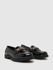 Schuh Larsa Patent Hardware Black Loafers - Image 2 of 4