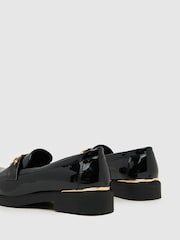 Schuh Larsa Patent Hardware Black Loafers - Image 4 of 4