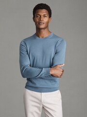 Reiss Nickel Blue Merino Mixer 2 Pack Pack of Two Merino Wool Jumpers - Image 4 of 5