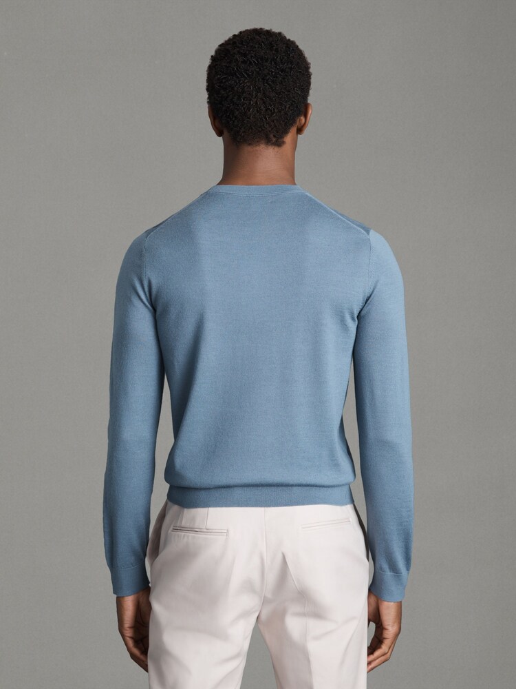 Reiss Nickel Blue Merino Mixer 2 Pack Pack of Two Merino Wool Jumpers - Image 5 of 5 Reiss Nickel Blue Merino Mixer 2 Pack Pack of Two Merino Wool Jumpers - Image 5 of 5