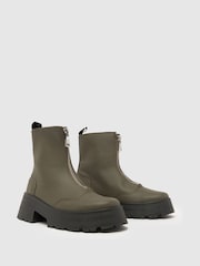 Schuh Arnold Chunky Zip Front Boots - Image 2 of 4