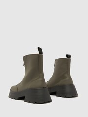 Schuh Arnold Chunky Zip Front Boots - Image 4 of 4