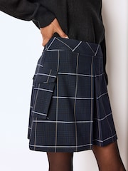Blue Belted Mini Check Skirt - Image 4 of 6