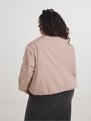 Simply Be Pink Oversized Bomber Jacket - Image 2 of 4