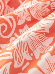 Morris & Co. Sunflower Orange Poplin Layered Tie Blouse - Image 6 of 6